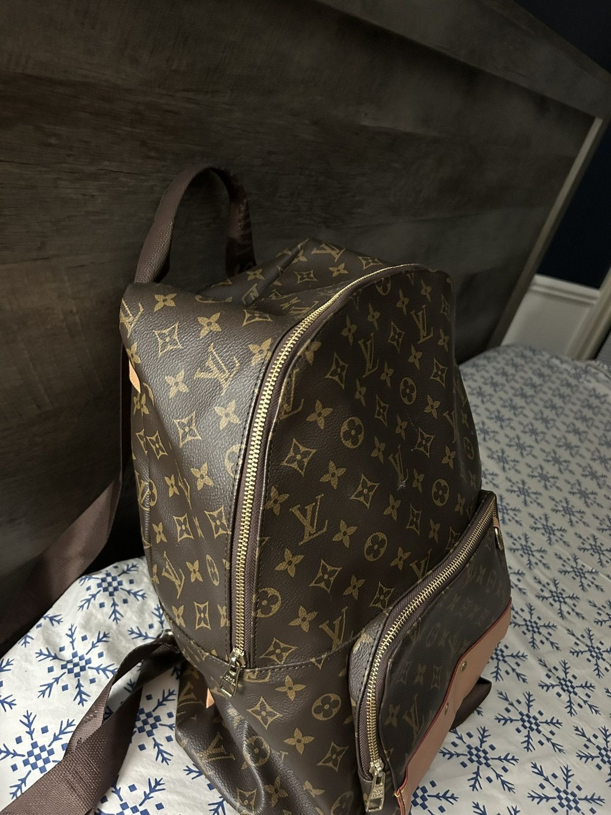 Other Stylish Designer-Inspired Backpack – Brown Monogram Print Size ONE SIZE - 2 Thumbnail