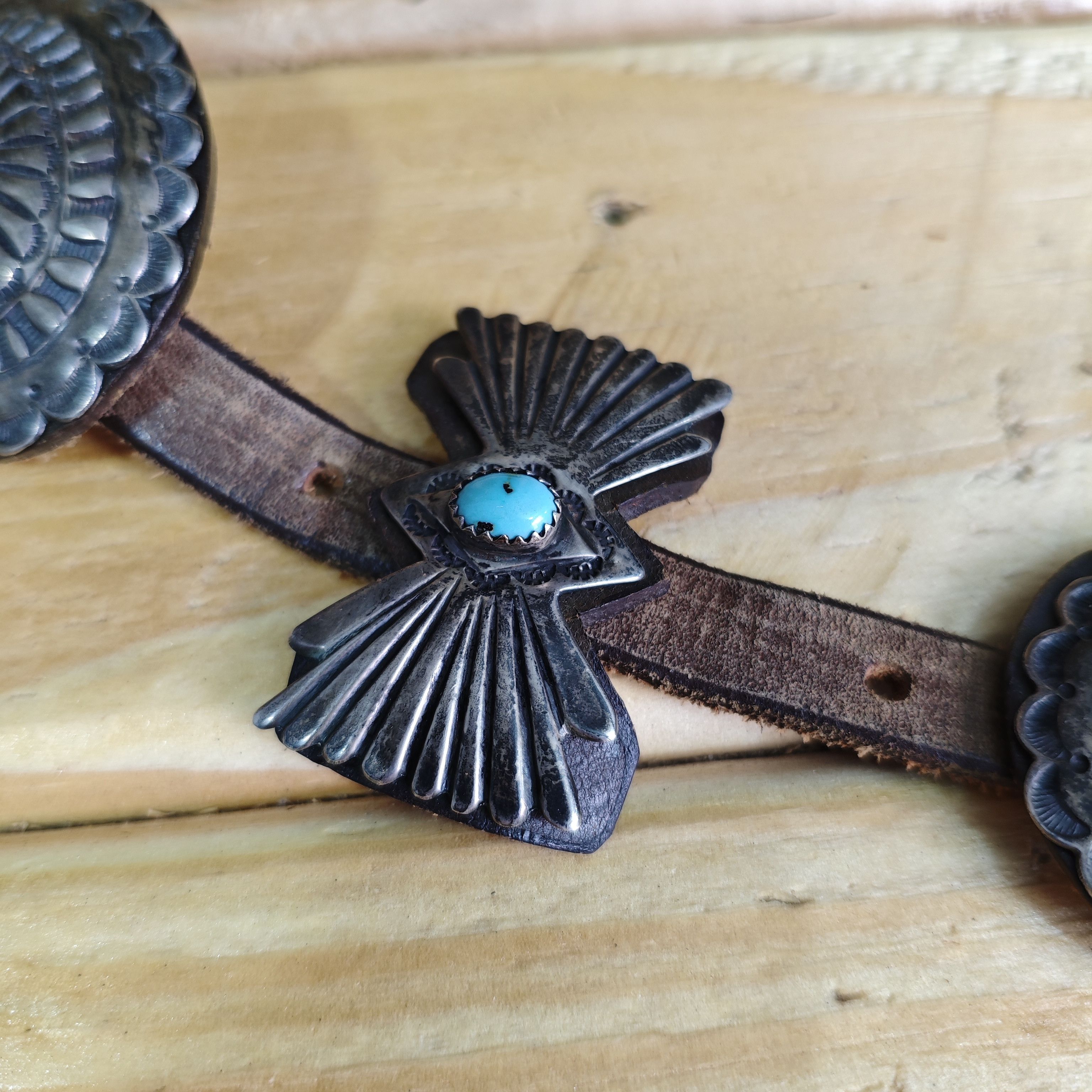 James Reid Sterling silver concho belt by James Reid Size 36 - 5 Thumbnail