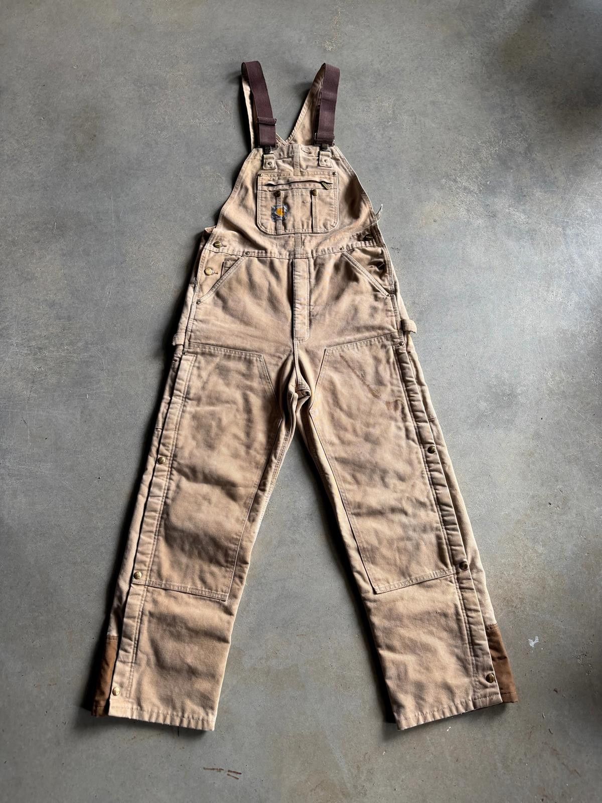 Carhartt VTG Carhartt Double Knee Khaki Overalls Sz 34x32 Size US 34 / EU 50 - 1 Thumbnail