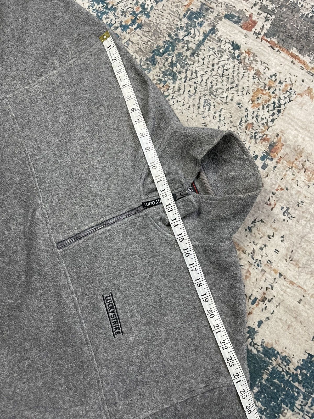 Vintage Vintage Lucky Strike Half Zipper Pull Over Sweatshirt Size US L / EU 52-54 / 3 - 10 Thumbnail