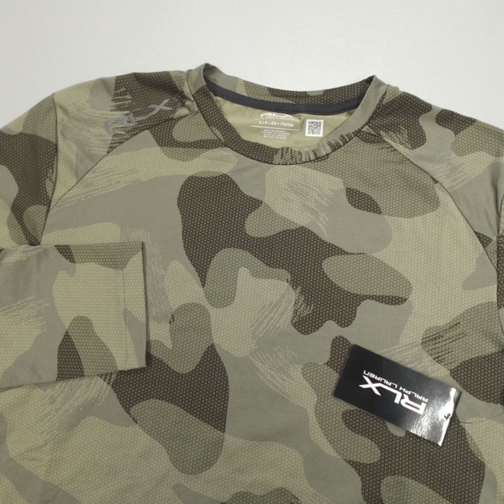 RLX Ralph Lauren RLX Ralph Lauren Camo L/S Pullover Top Green Men's Size S Lightweight Moisture Wicking Logo Pullover Casual Activewear Golf Size US S / EU 44-46 / 1 - 2 Thumbnail