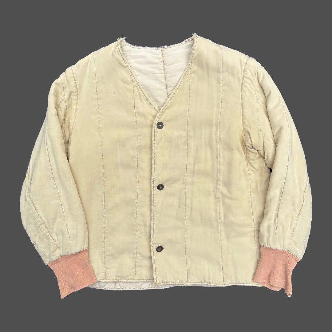 Czech Army 1960 60s Vintage Military Quilted Liner Jacket