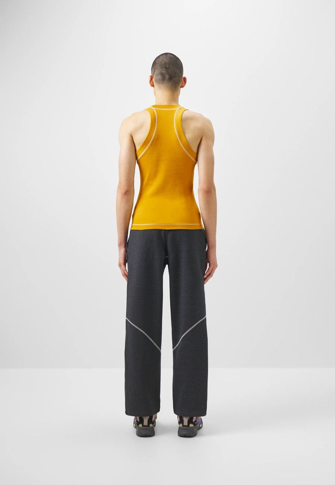 Saul Nash !DS! SS23 Saul Nash Yellow Overlock Stitch Tank Top Size US M / EU 48-50 / 2 - 4 Thumbnail