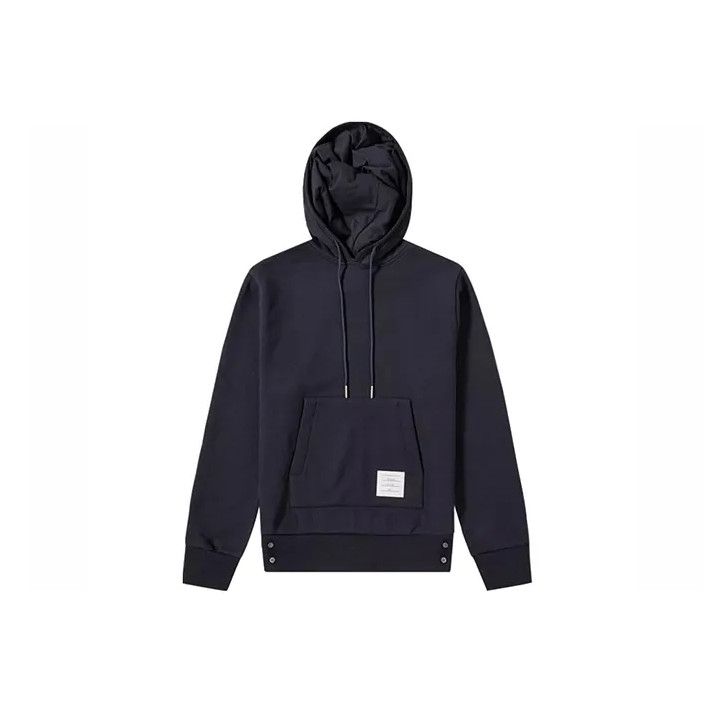 Thom Browne Thom Browne Navy Blue Hooded Sweatshirt for Men Size US L / EU 52-54 / 3 - 1 Thumbnail