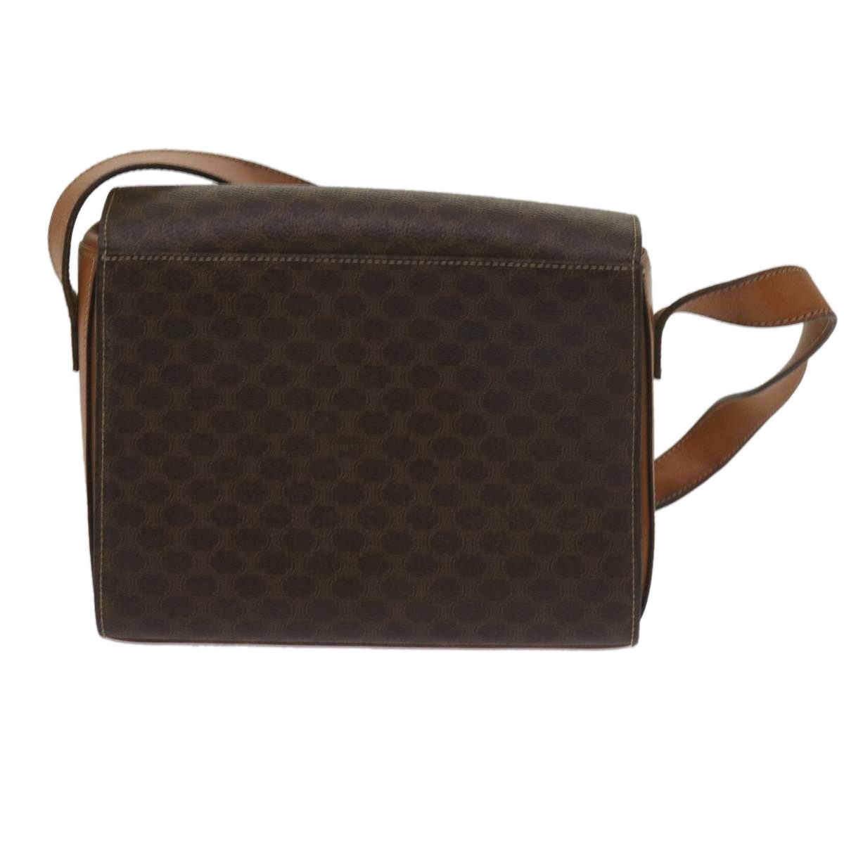 Celine CELINE Macadam Canvas Shoulder Bag Pvc Leather Brown Size ONE SIZE - 3 Thumbnail