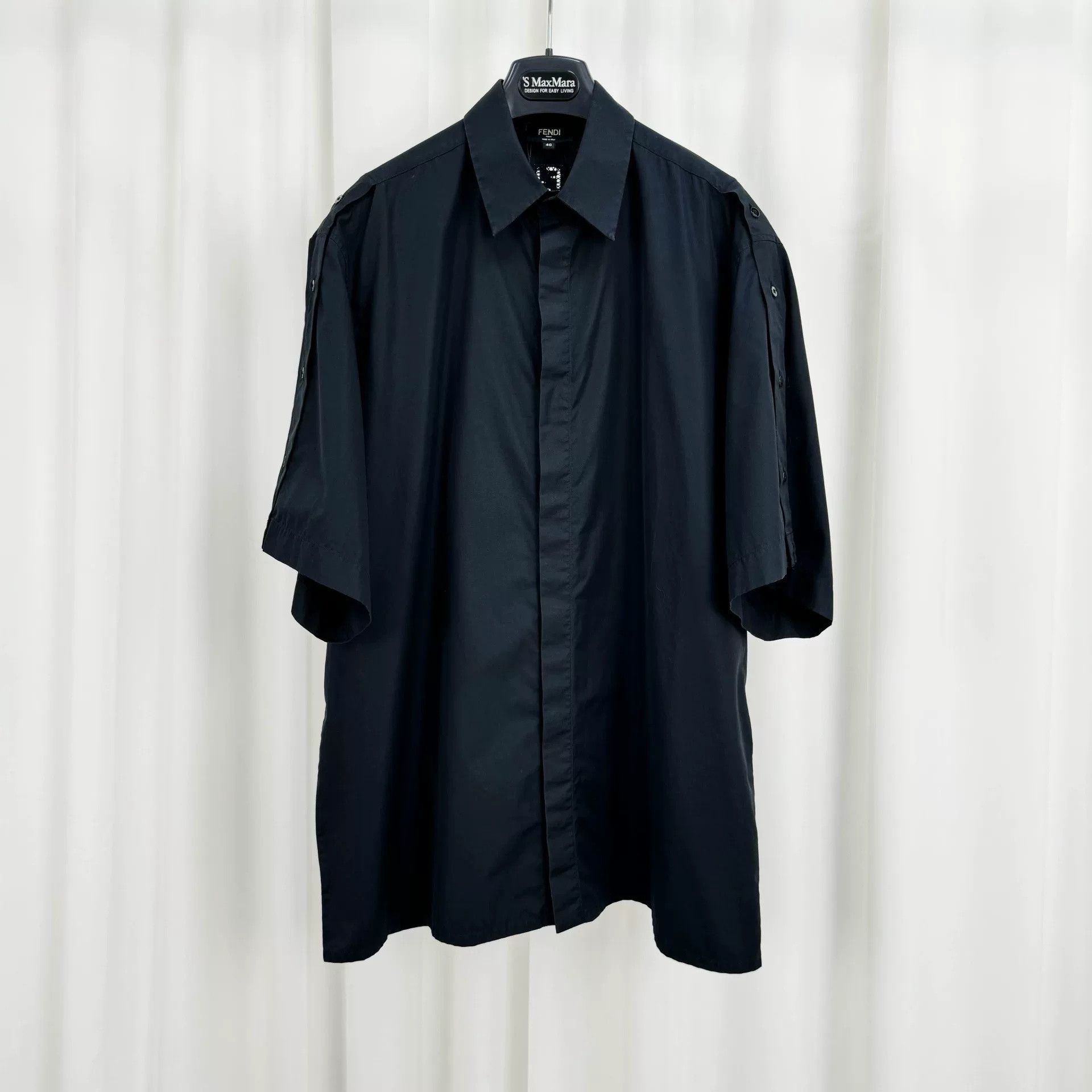 Fendi Fendi Double F Cutout Back Short Sleeve Shirt Size US XXS / EU 40 - 1 Thumbnail