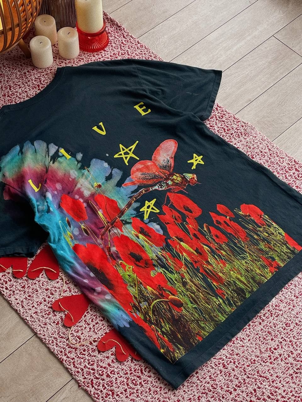 Travis Scott Astroworld Europe Tour 2019 T-Shirt Tie Dye Size US XL / EU 56 / 4 - 4 Thumbnail