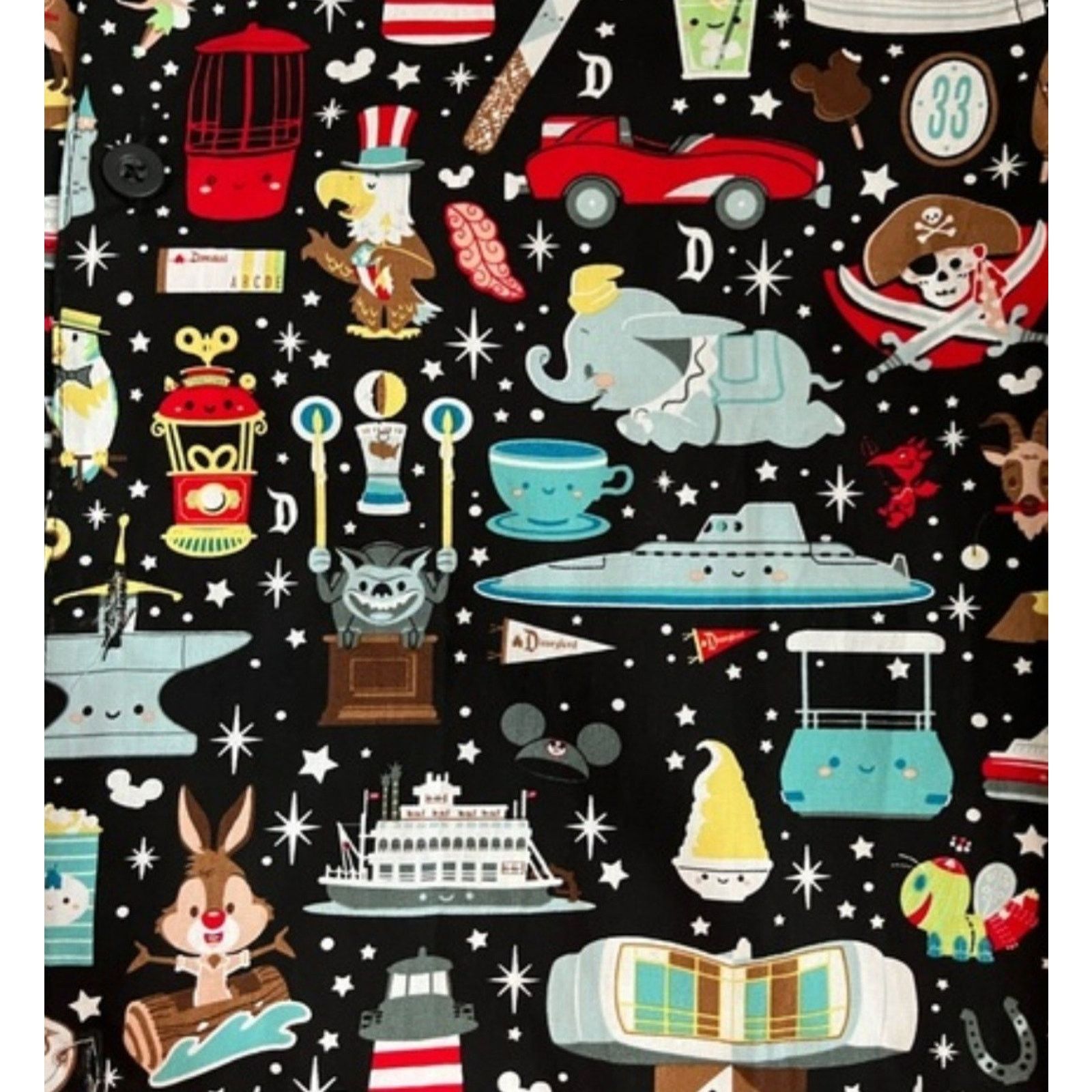 Other Disney Parks Shirt Mens Button Down Jerrod Maruyama Kingdom Size L / US 10 / IT 46 - 4 Thumbnail
