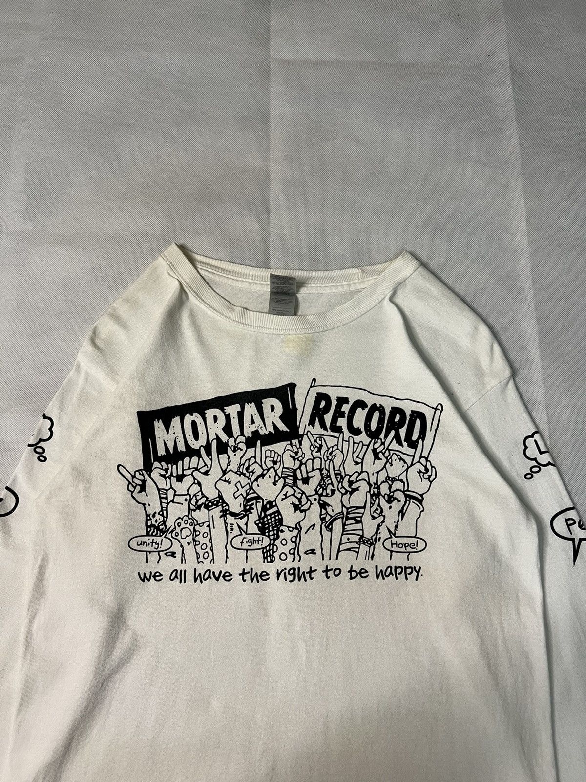 Band Tees Vintage Mortar Record Love Peace Unity Fight Hope Size US S / EU 44-46 / 1 - 2 Thumbnail