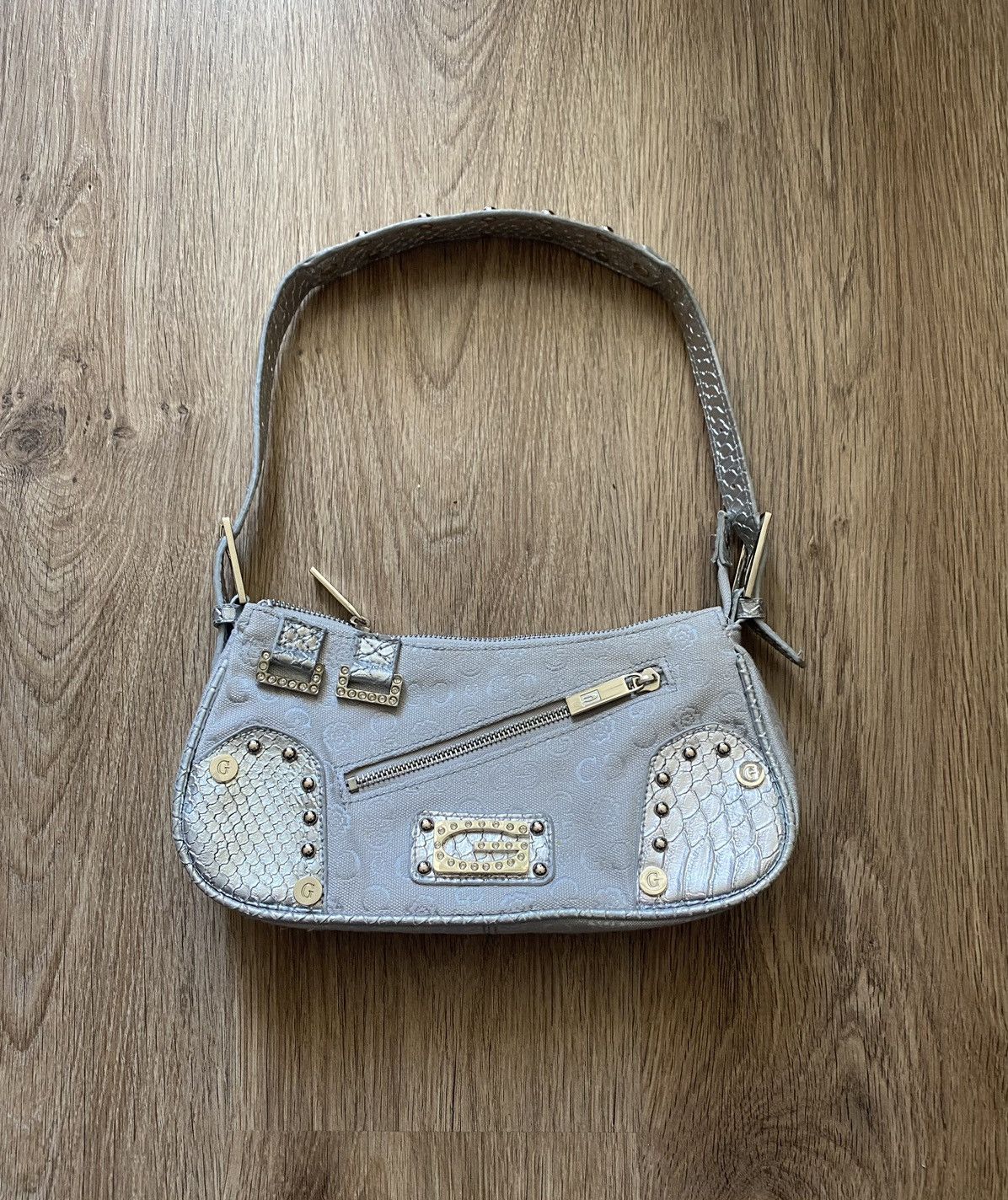 Other Vintage Y2K silver avant garde big logo bag shine Size ONE SIZE - 4 Thumbnail