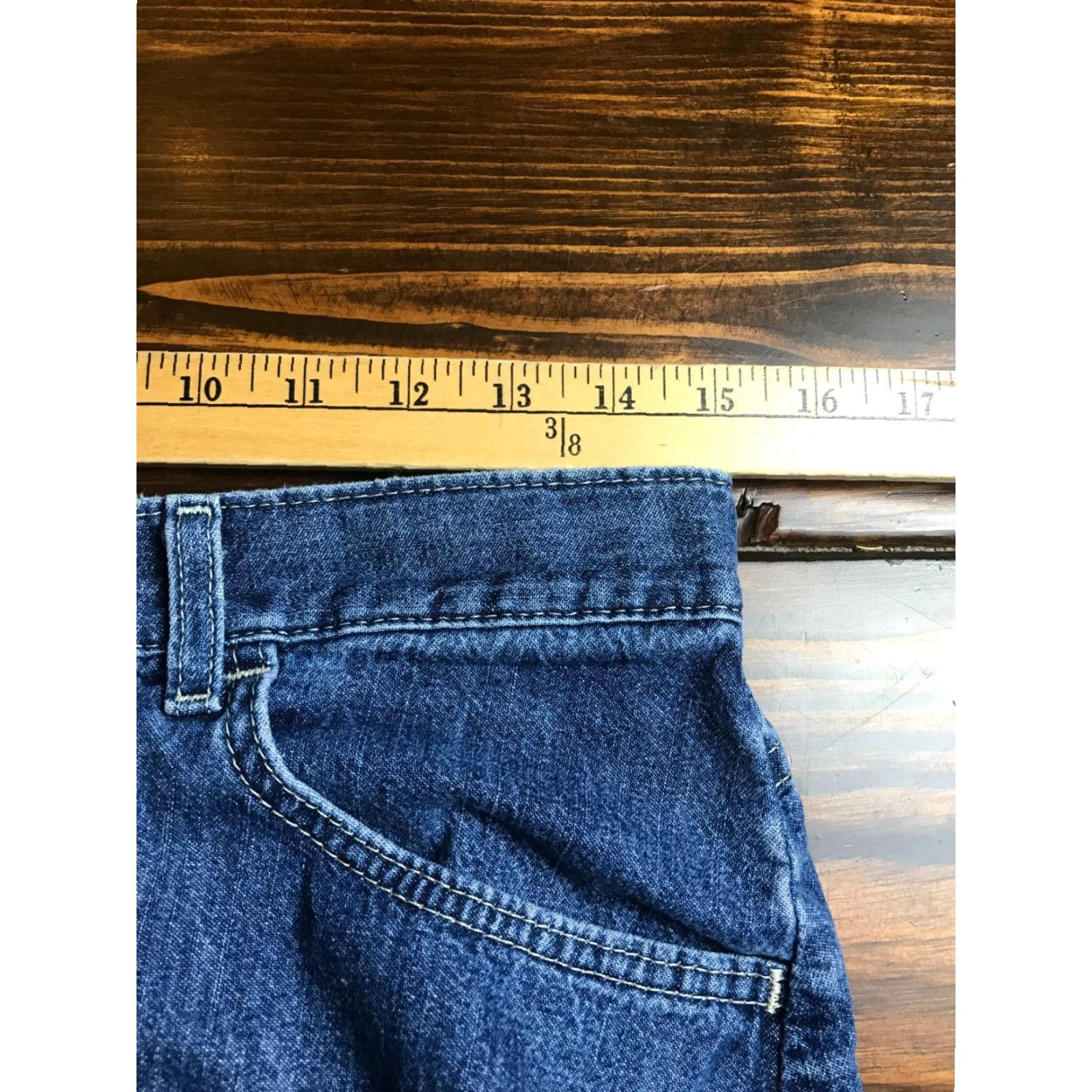 Denime Denim Riders Jeans Women's Size 30 Blue Denim Capri Straight Leg Size 30" / US 8 / IT 44 - 3 Thumbnail