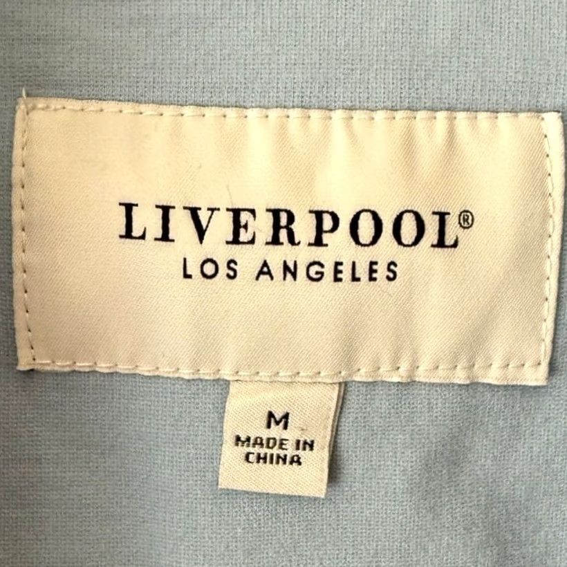 Vintage Liverpool Blazer Shirt Women M Blue Open Front Pockets Basic Jacket Size M / US 6-8 / IT 42-44 - 3 Thumbnail