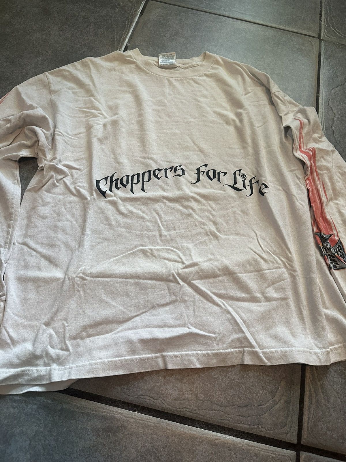 Harley Davidson Vintage West Coast Choppers For Life Long Sleeve T-Shirt Size US XL / EU 56 / 4 - 5 Thumbnail
