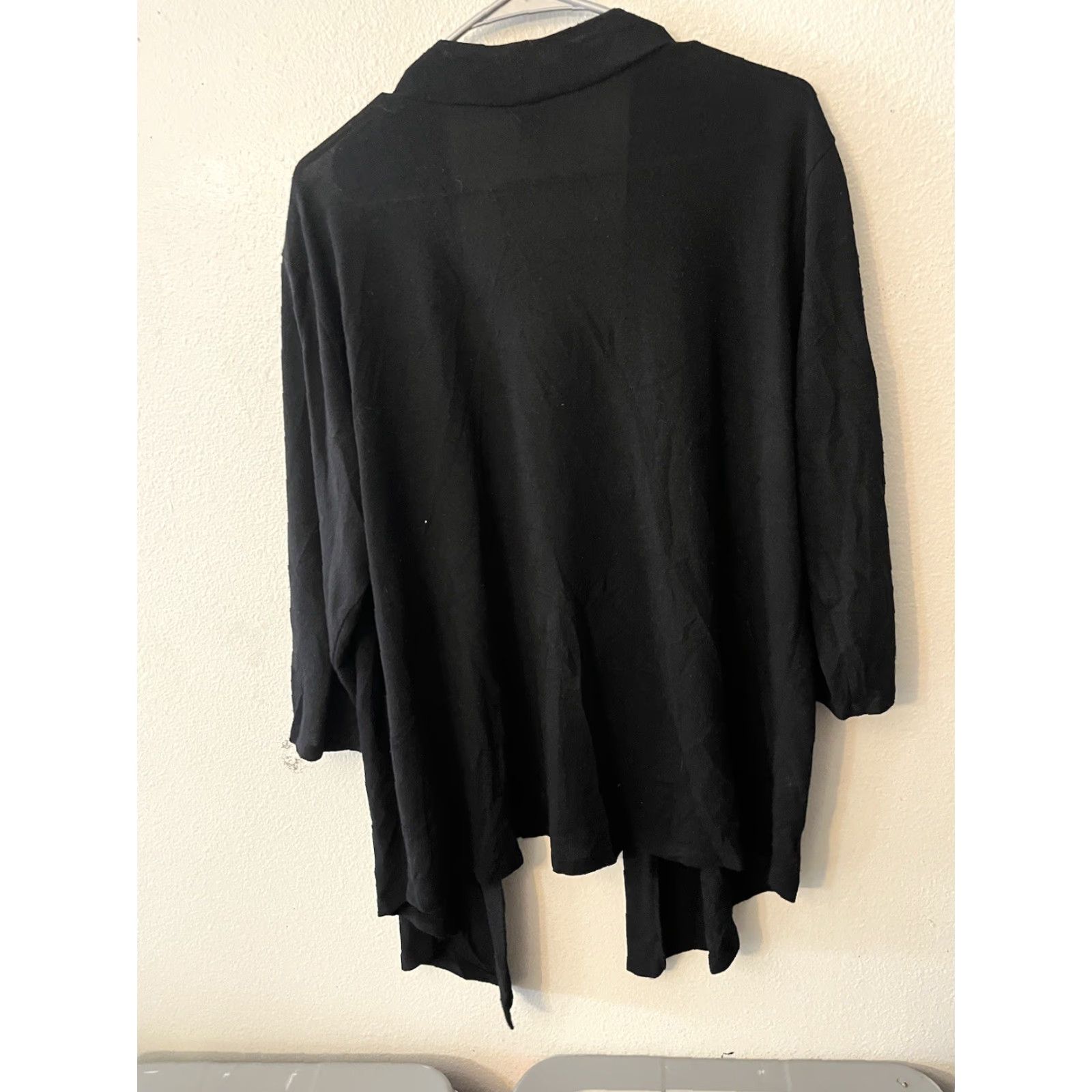 Torrid Torrid Cardigan Sweater Women's Size 2X Black Open Front Knit Cotton Rayon Dolman Sleeve Oversized Stitch Ribbed Plus Size Size XXL / US 16-18 / IT 52-54 - 3 Thumbnail