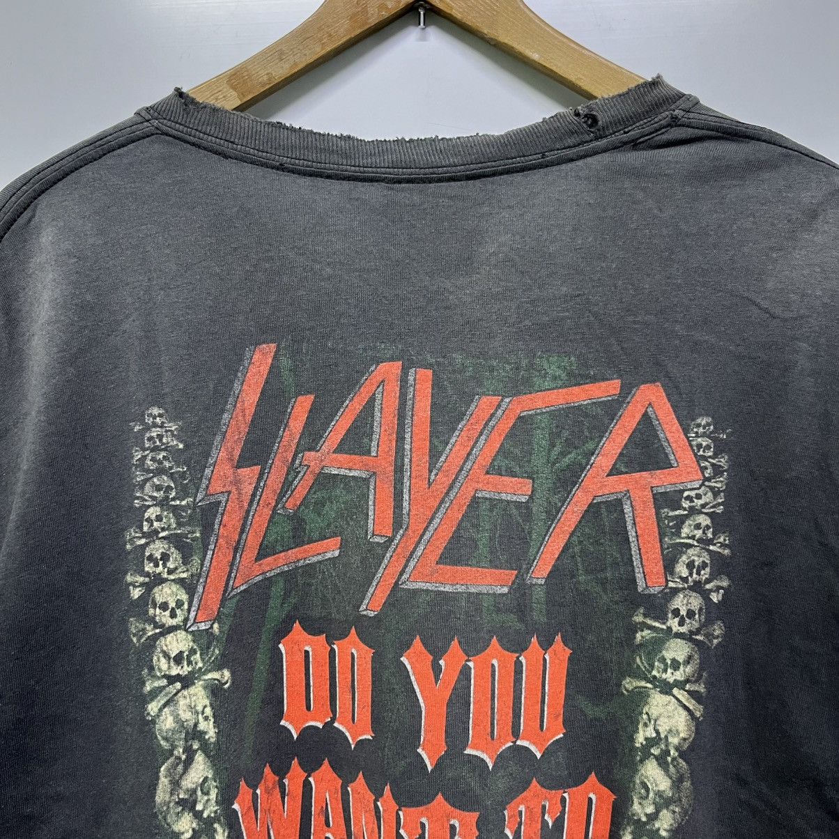 Slayer Vintage 1990s Slayer - Do You Want To Die Shirt Size US XL / EU 56 / 4 - 9 Thumbnail