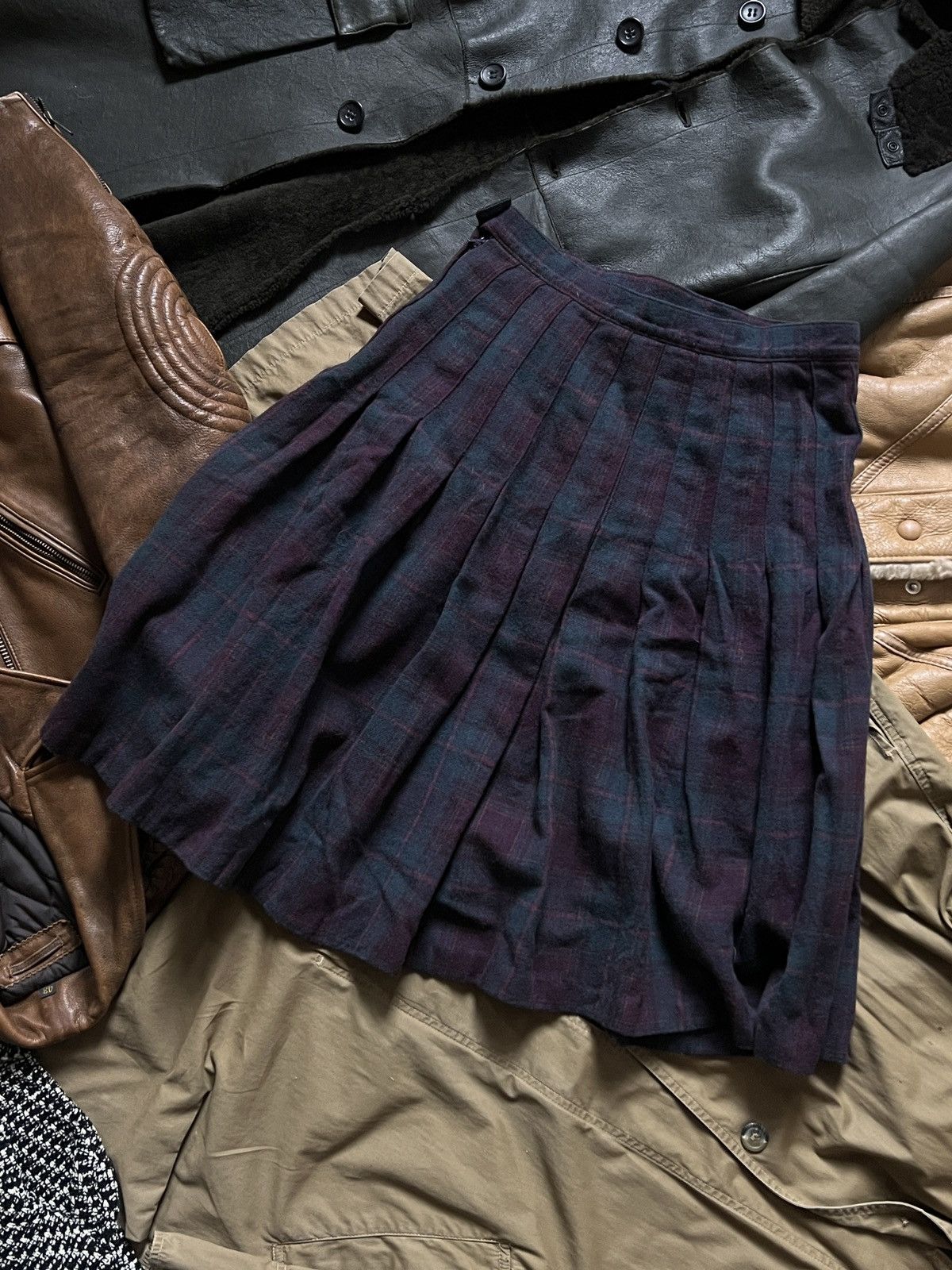 Pendleton Vintage 80s Pendleton 100% Wool Midi Skirt Made In USA Size 28" / US 6 / IT 42 - 4 Thumbnail