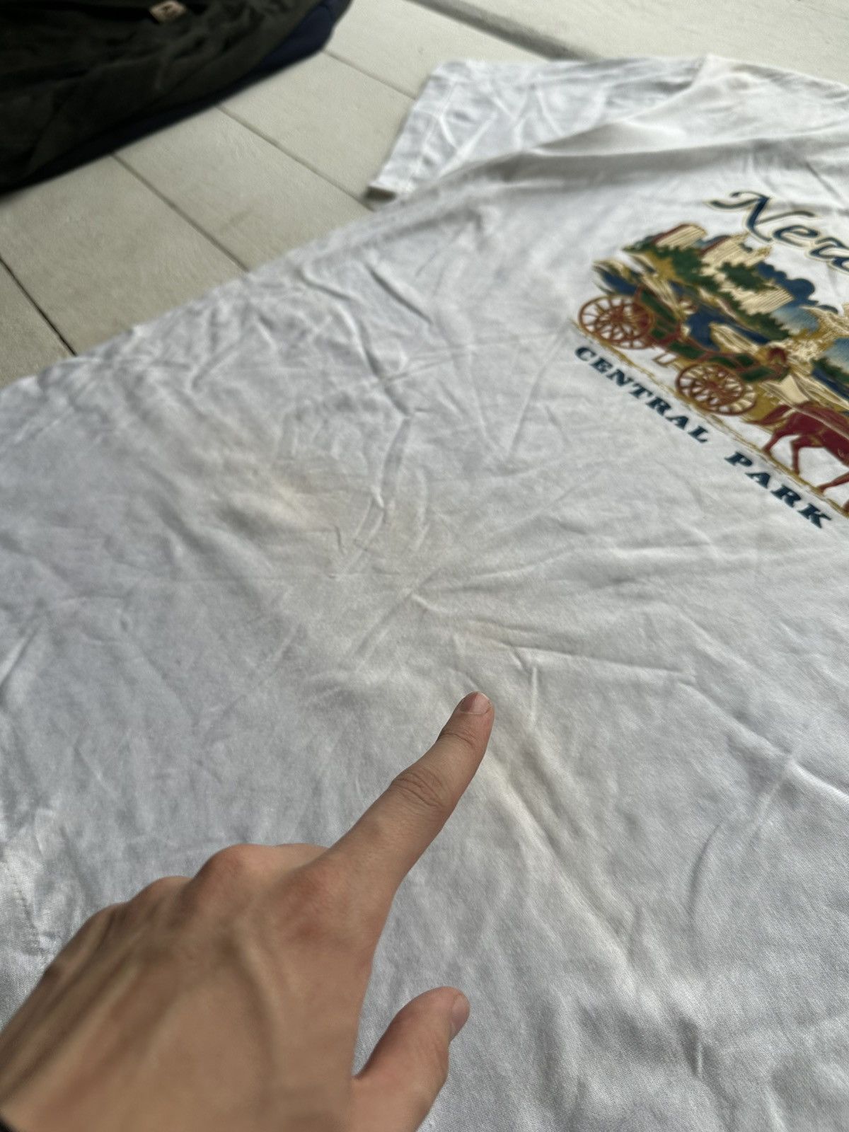 Vintage 🚨USA NEW YORK CENTRAL PARK BIG LOGO Y2K SINGLE STITCH Size US XL / EU 56 / 4 - 6 Thumbnail