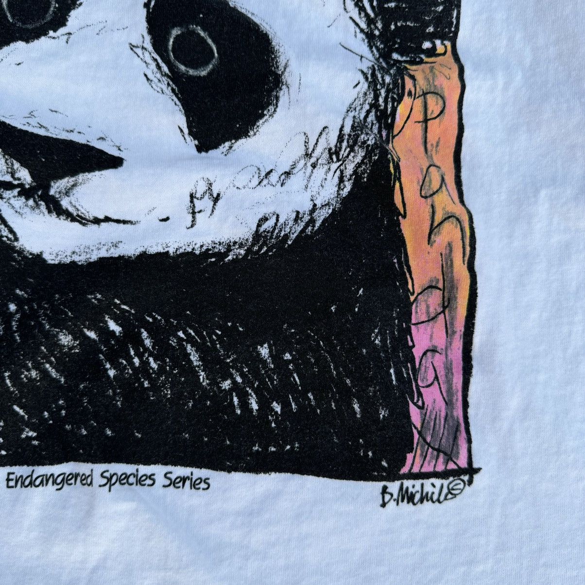 Harley Davidson × JNCO Vintage 90s White Panda Nature Art Graphic Tee XL Size US XL / EU 56 / 4 - 3 Thumbnail