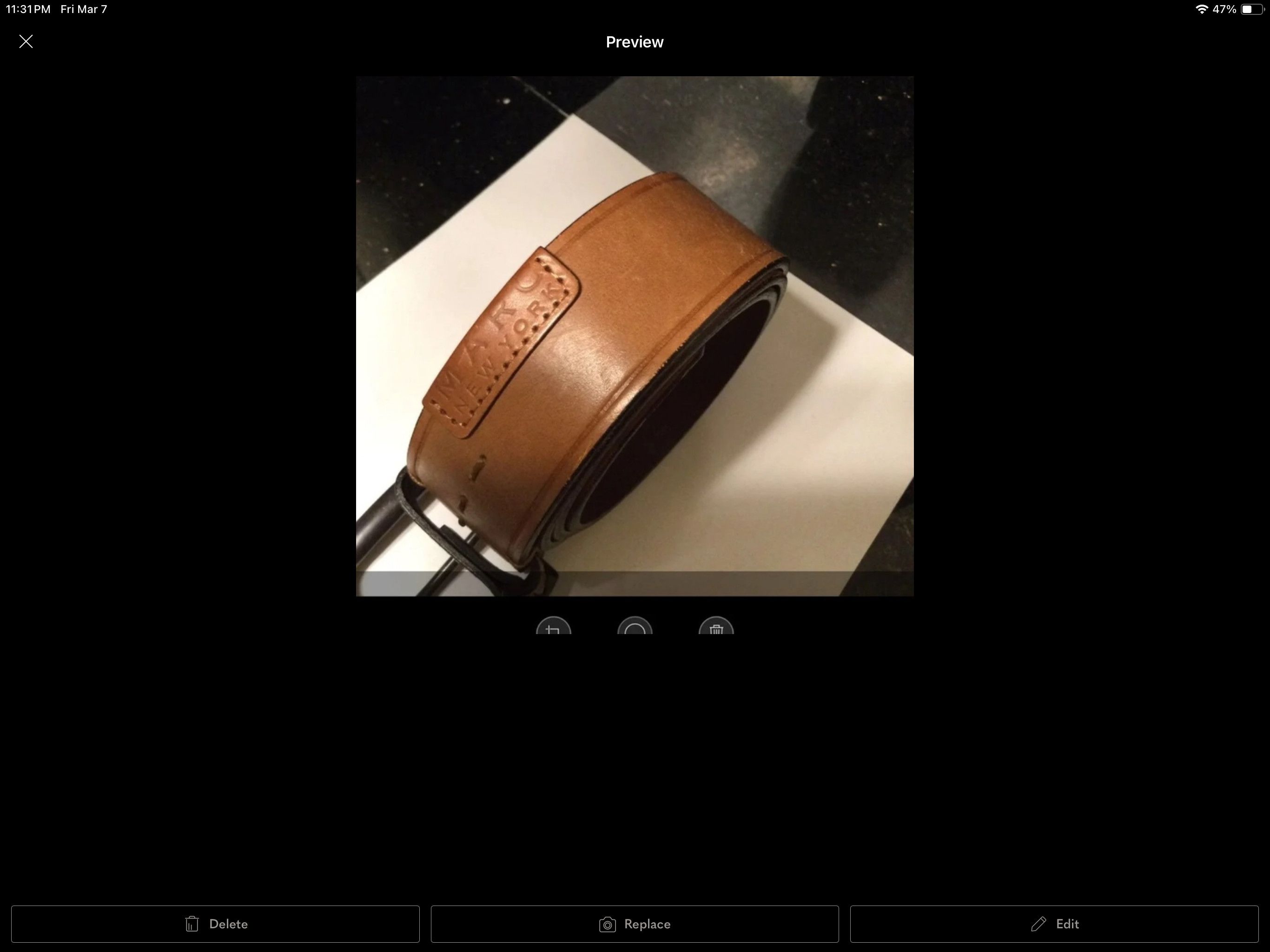 Andrew Marc Men’s MARC New York Belt Size 32 - 5 Thumbnail