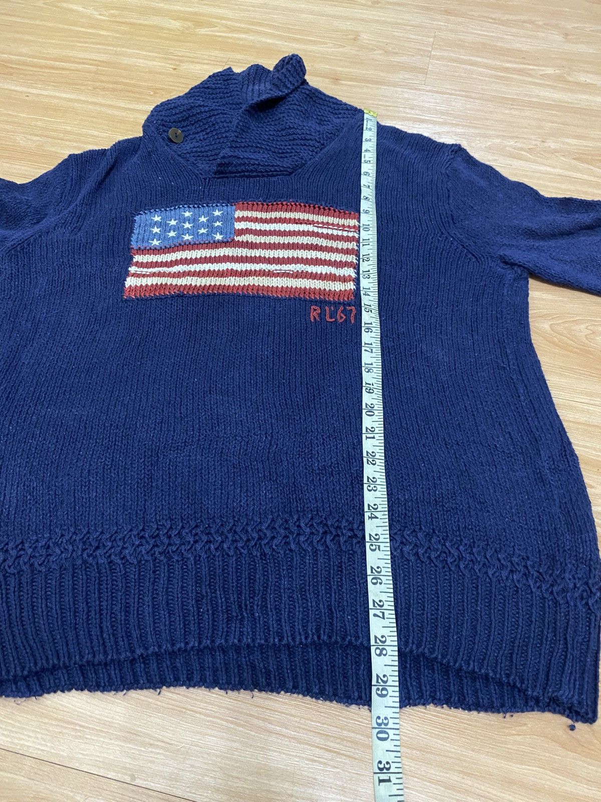 Polo Ralph Lauren Vintage Polo Ralph Lauren USA FLag knitted sweater Size US L / EU 52-54 / 3 - 12 Thumbnail