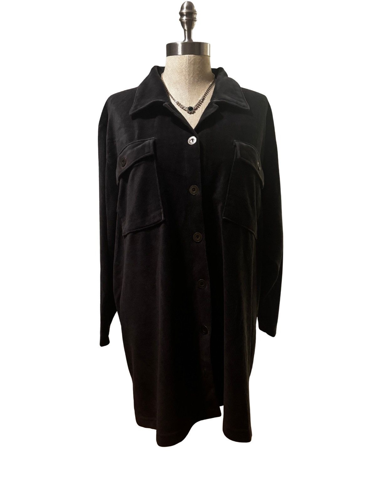 Other Women’s gray corduroy shirt.wt1221 Size XL / US 12-14 / IT 48-50 - 1 Thumbnail