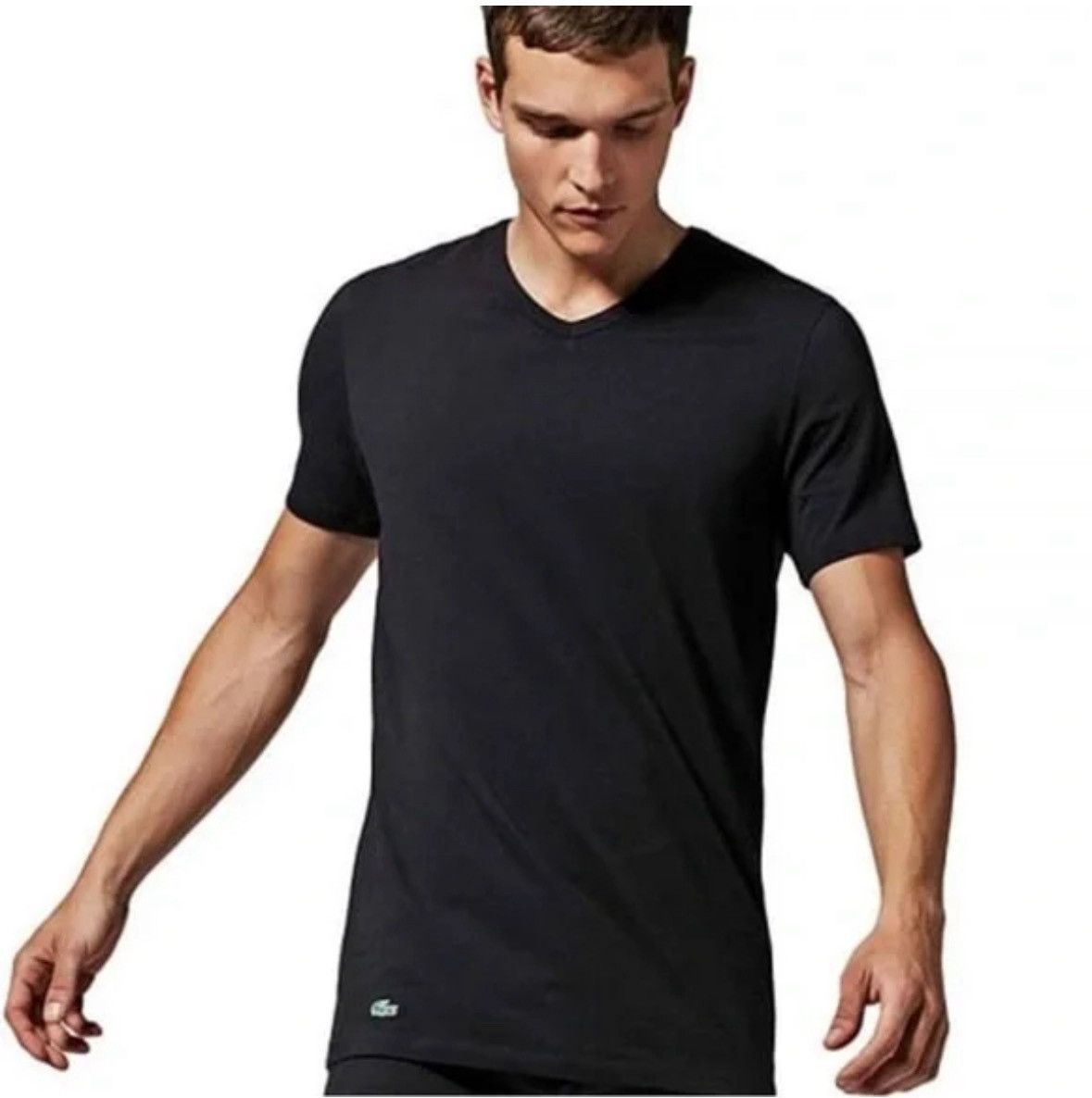 Lacoste Lacoste Black Short Sleeve Tee Slim Fit size Large Size US L / EU 52-54 / 3 - 1 Thumbnail