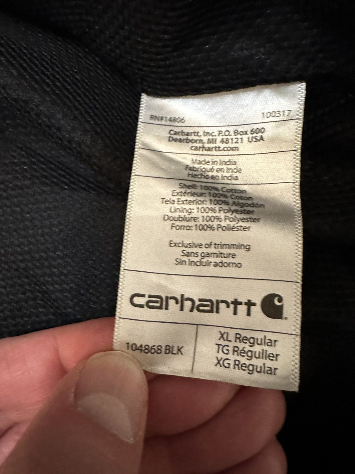 Carhartt Carhartt Jacket 0J0131-M Mens XL Loose Fit Duck Hood Size US XL / EU 56 / 4 - 11 Thumbnail