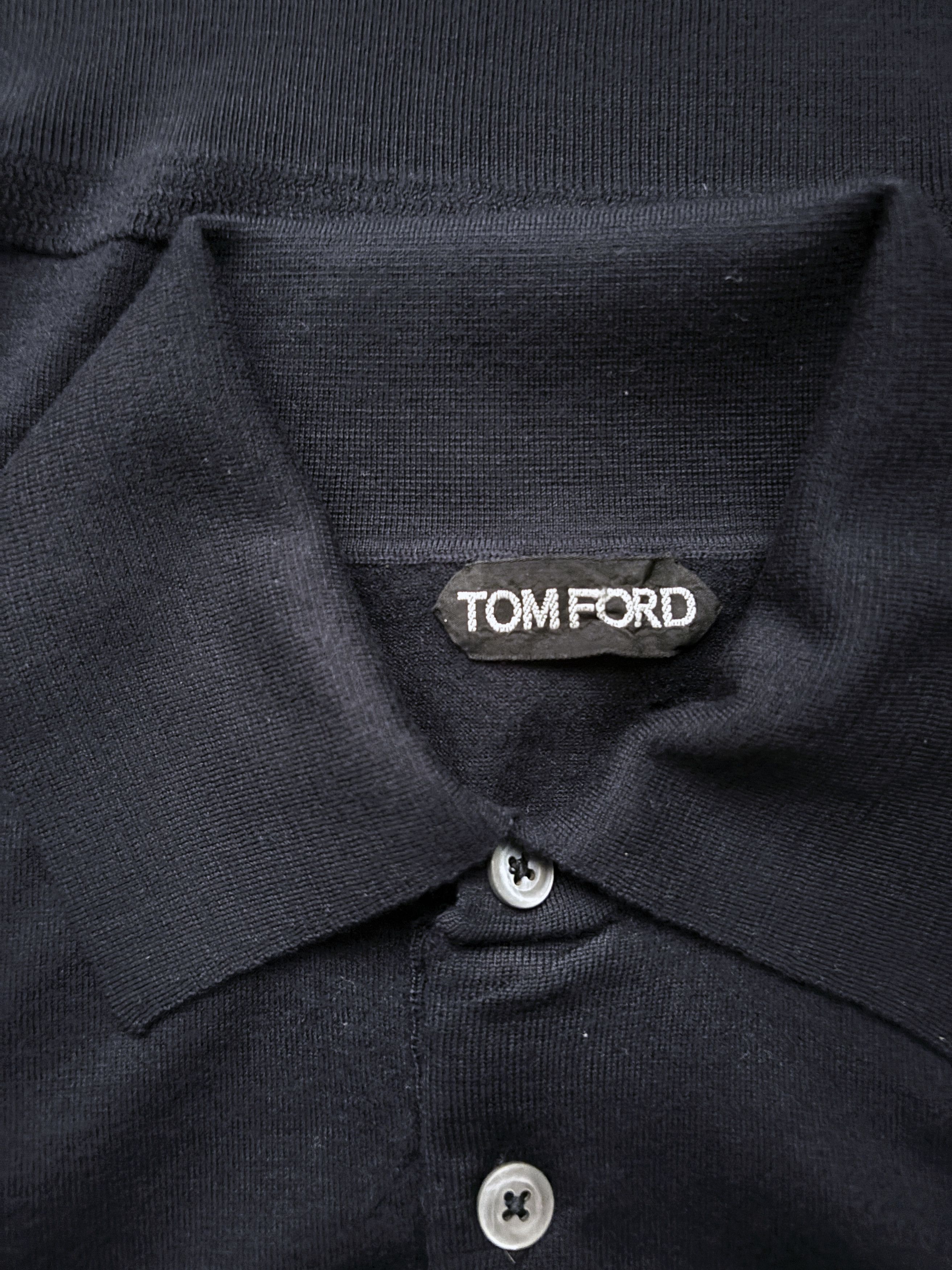 Tom Ford ⚡️QUICK SALE⚡️Tom Ford Navy Knit Long Sleeve Polo Size US M / EU 48-50 / 2 - 3 Thumbnail