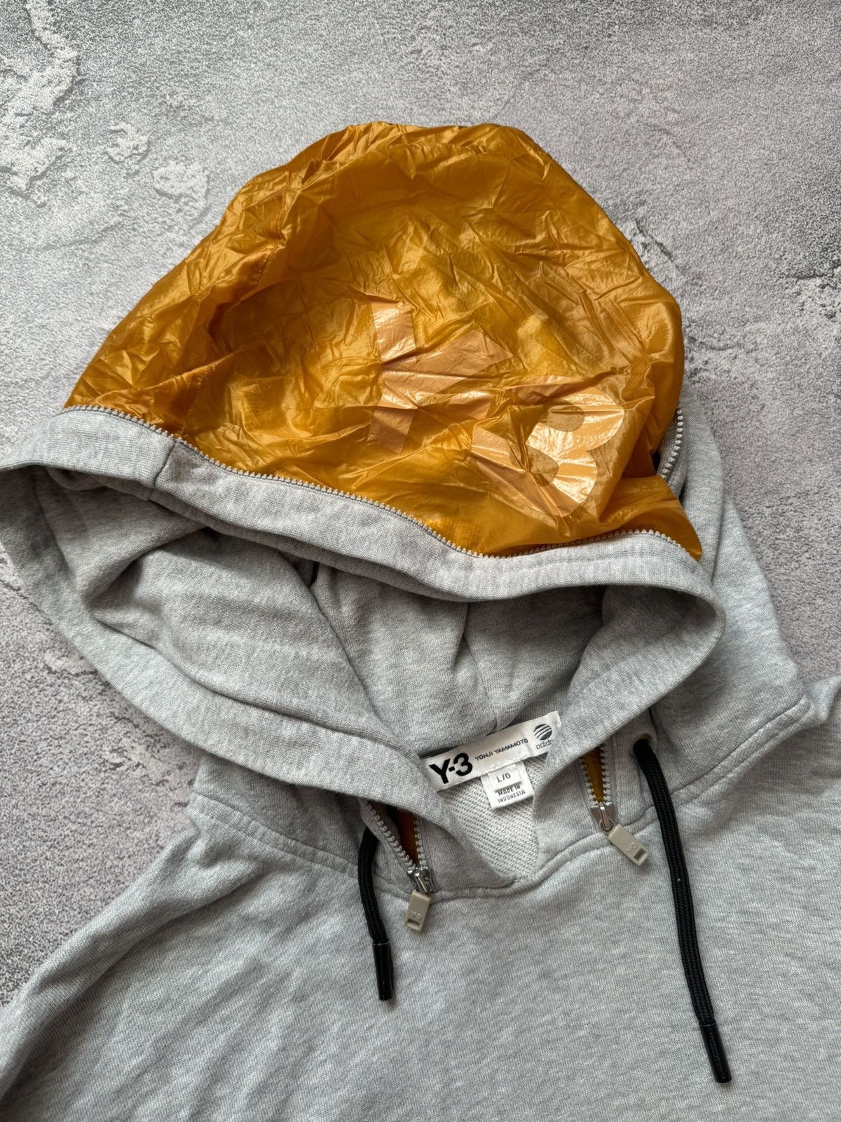 Adidas × Y-3 × Yohji Yamamoto Adidas L Y-3 Yohji Yamamoto gray hoodie sweatshirt hooded Size US L / EU 52-54 / 3 - 5 Thumbnail