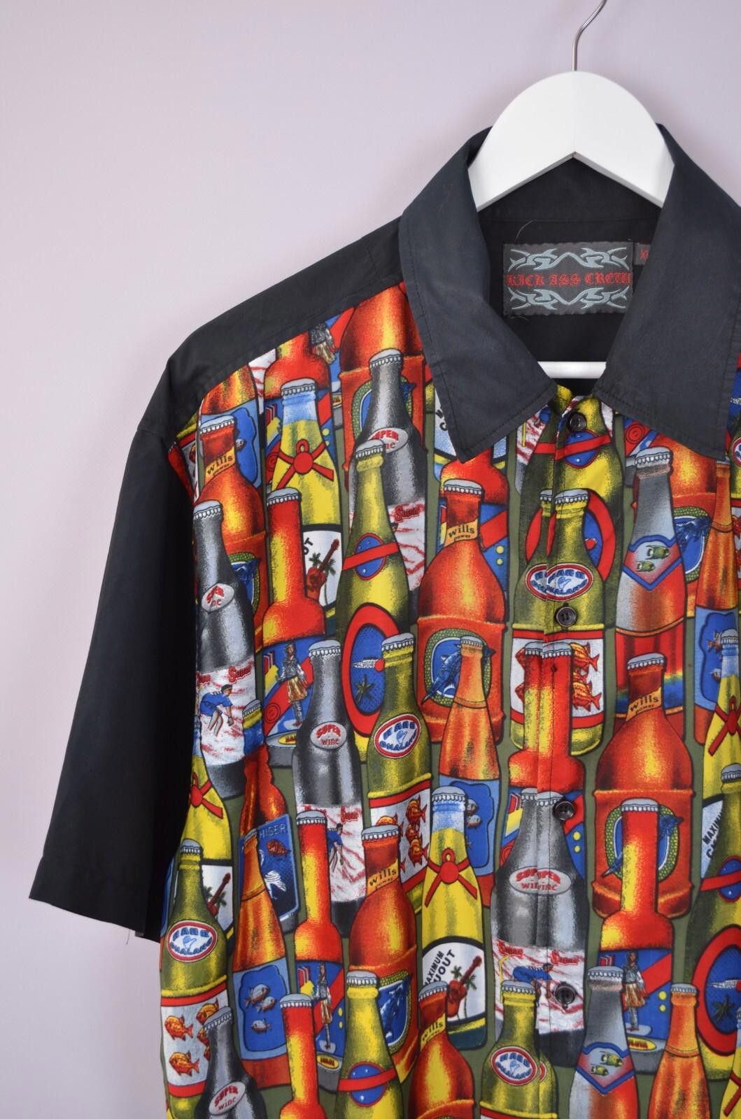 Other Vintage Bottle Rows Aloha Hawaiian Beach S/S Shirt Sz XL 90s Size US XL / EU 56 / 4 - 3 Thumbnail