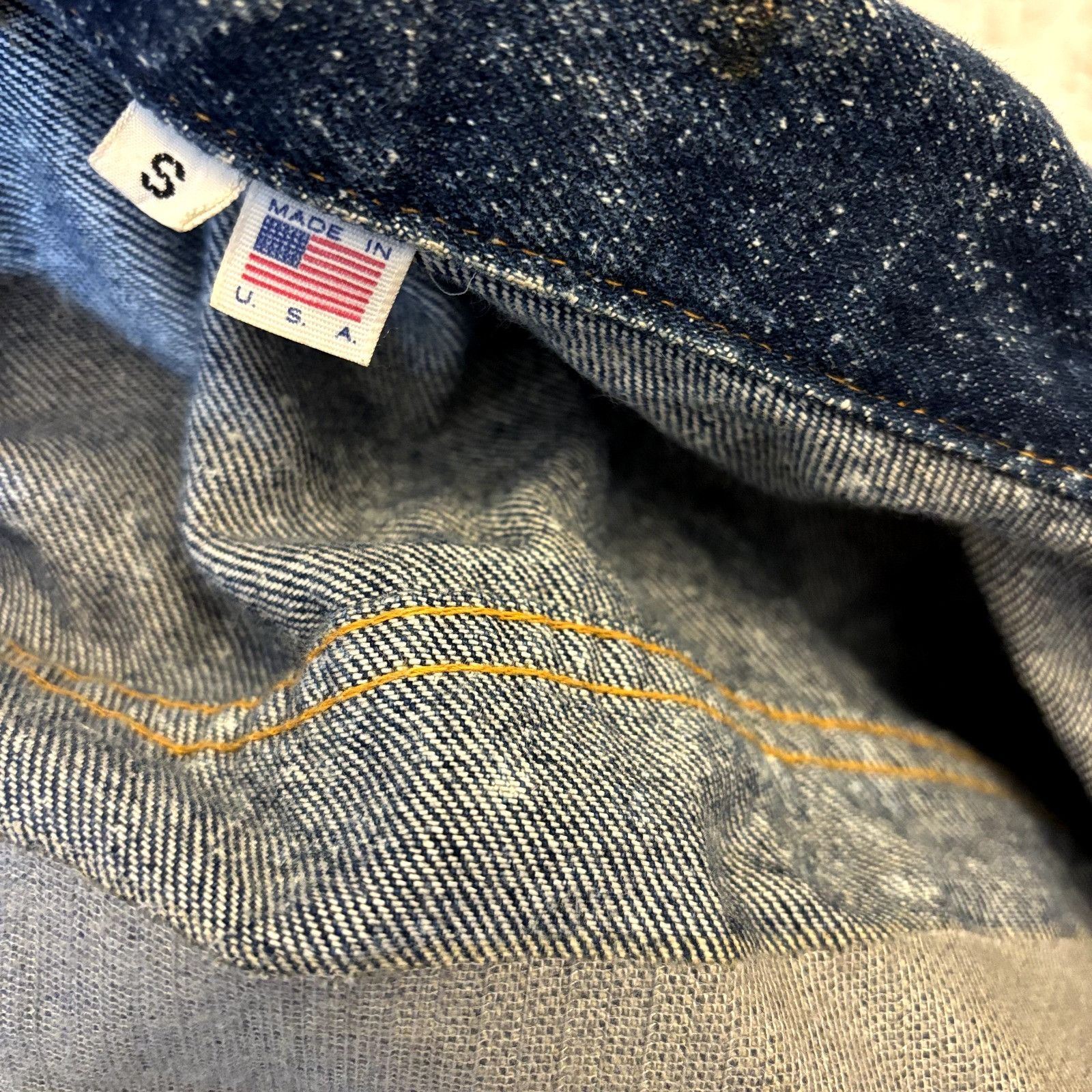 Other Men's Indian Tribal Back Design Size S VTG Acid Wash Denim J Size US S / EU 44-46 / 1 - 10 Thumbnail