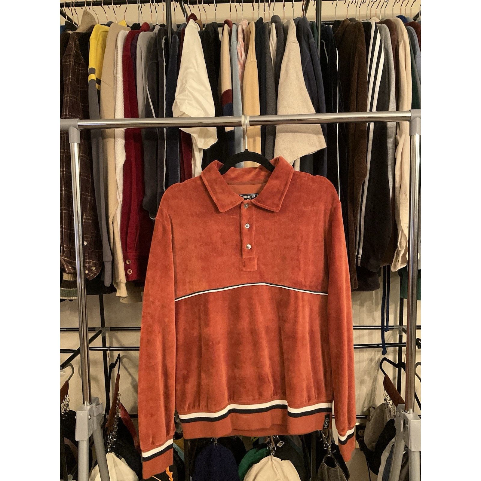Todd Snyder Todd Snyder Velvet/Velour Dress Shirt L Streetwear W/ TAG Size US L / EU 52-54 / 3 - 2 Thumbnail