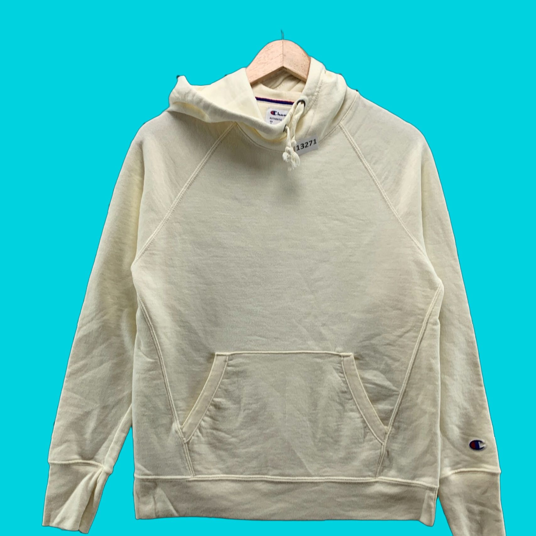 Champion Champion Hoodie Front Pocket Pullover Beige Womens Size Small Long Sleeve Size S / US 4 / IT 40 - 1 Thumbnail