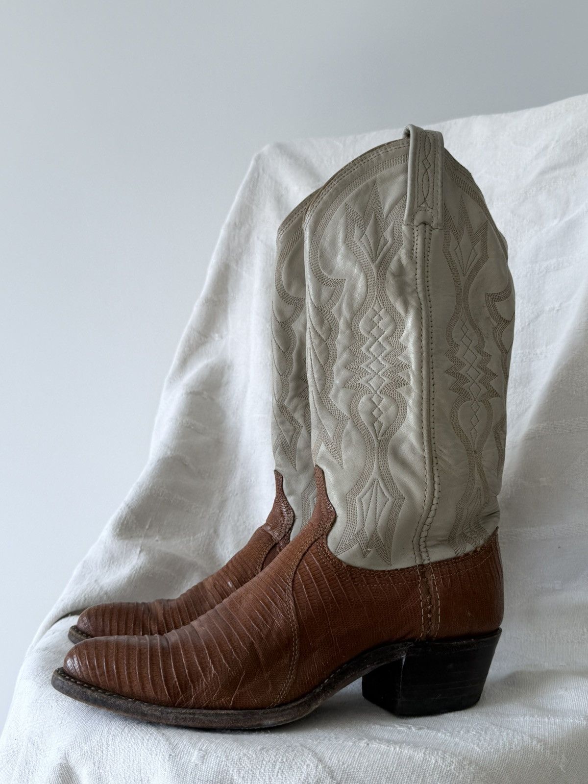 Dan Post Vintage Dan Post Rodeo Cowboy Western Leather Boots Size US 5.5 / EU 38 - 2 Thumbnail