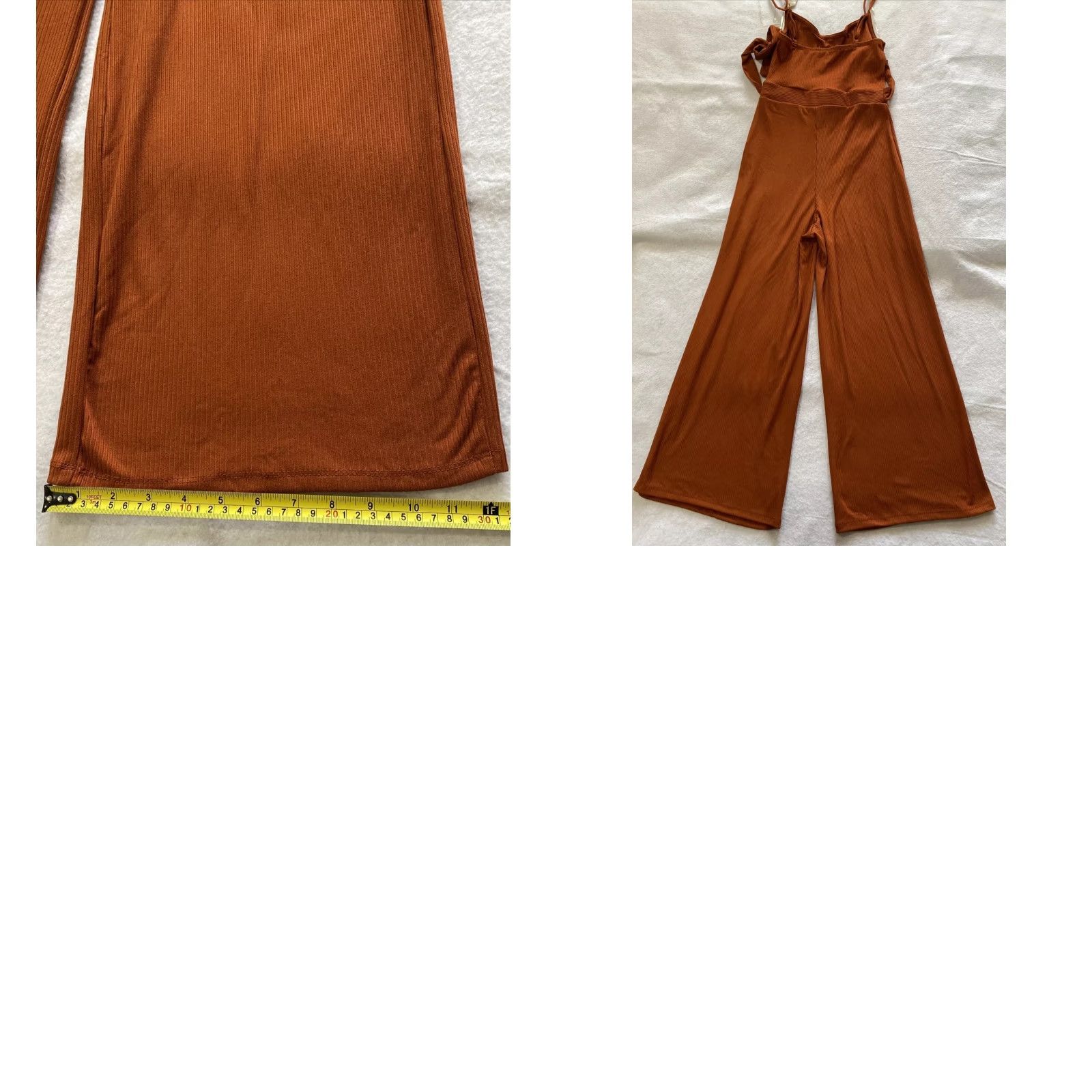 Vintage IRIS Jumpsuit Women’s Size Small Brown Stretch Floral Lace Top Sleeveless Scoop Neck Back Zipper 30" Inseam Formal/Party 2020-2029 Women/S Size 28" / US 6 / IT 42 - 8 Thumbnail