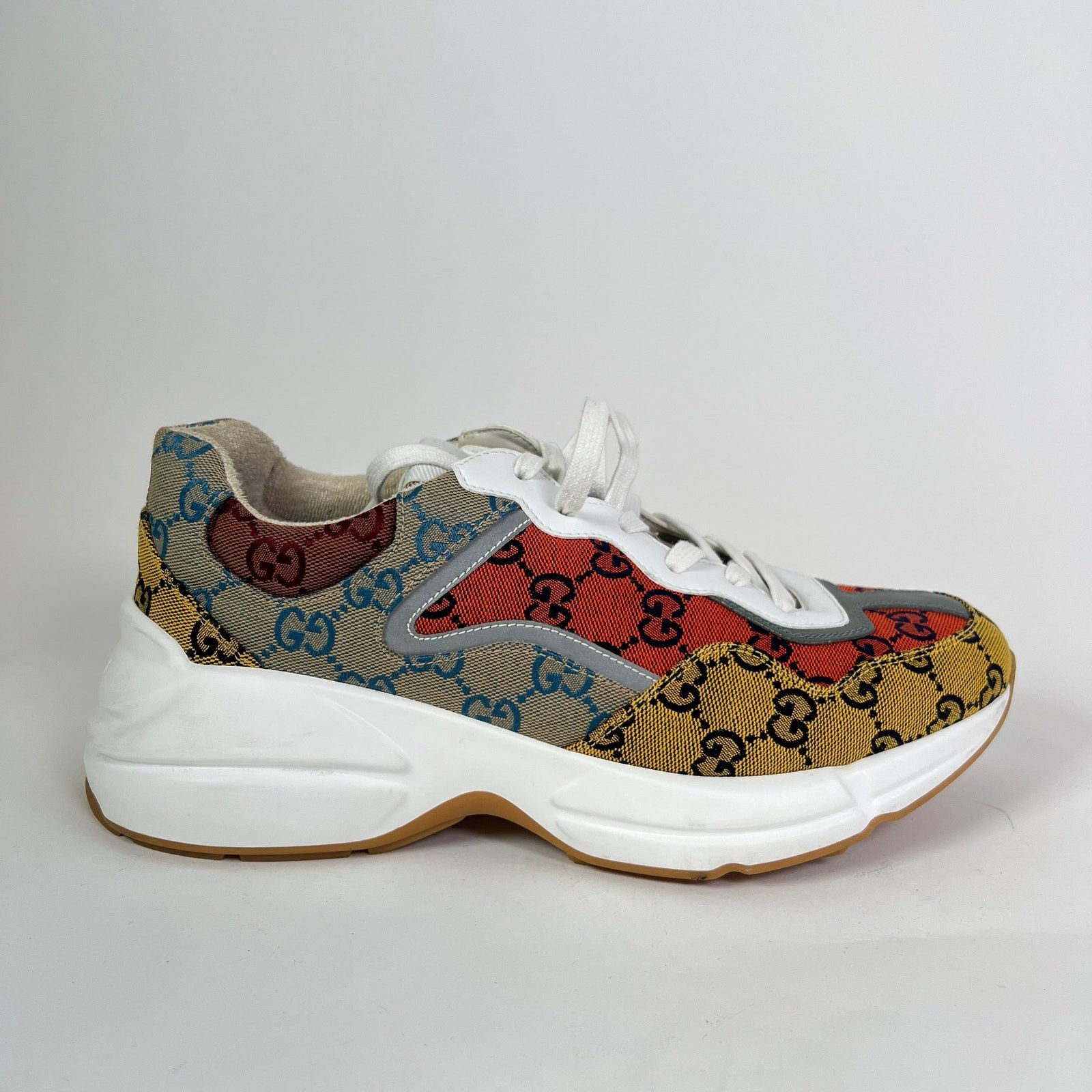 Gucci Gucci Multi Orange GG Rhyton Sneakers Size US 8.5 / EU 41-42 - 1 Thumbnail