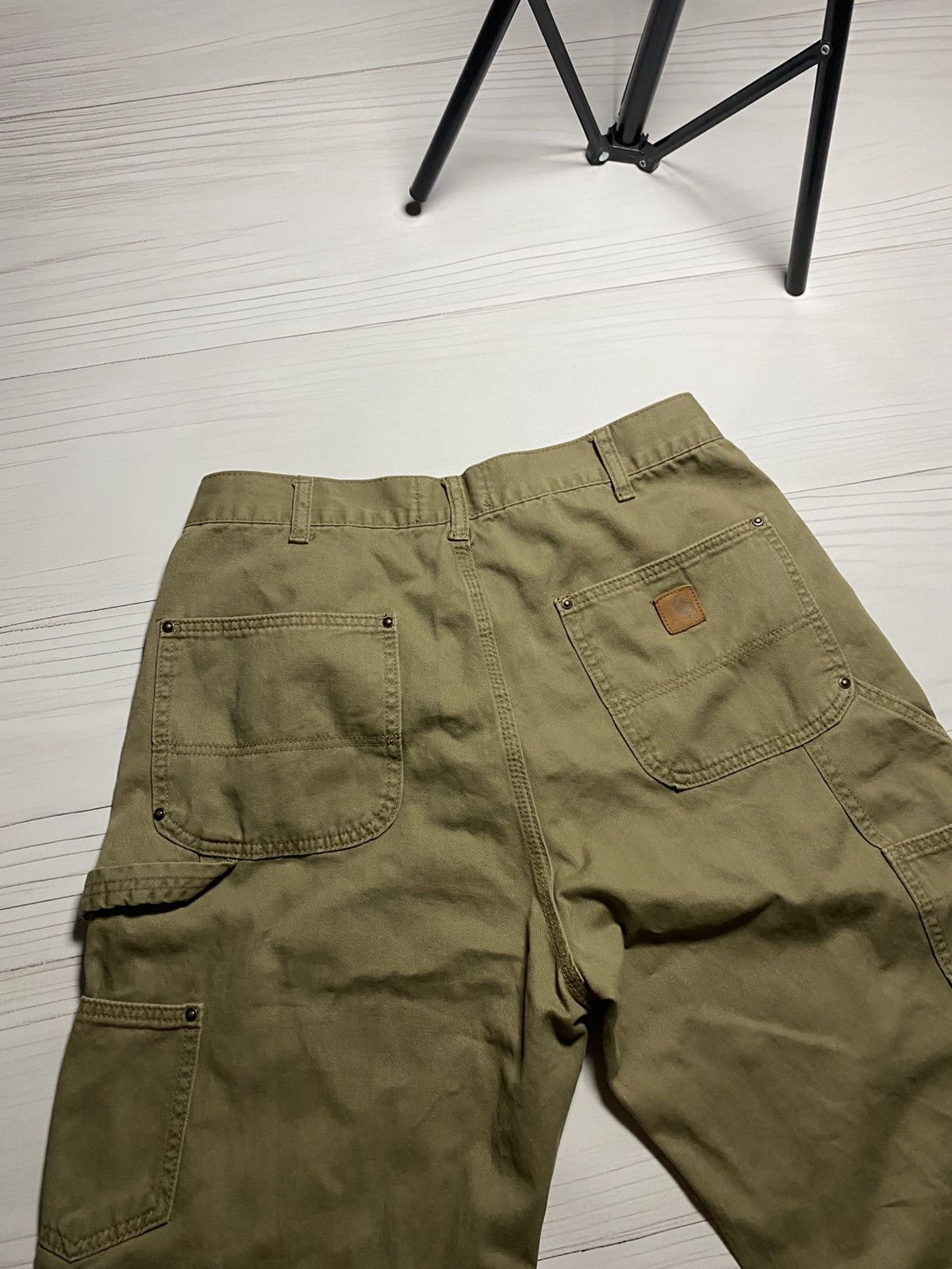 Carhartt × Vintage Vintage Carhartt cargo leather logo baggy fit y2k pants Size US 34 / EU 50 - 13 Thumbnail
