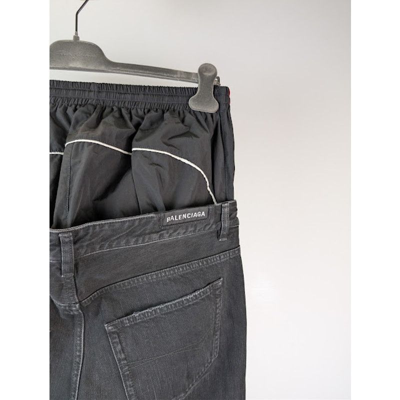 Balenciaga o1rshd1 Q:2 / Layered Kuroki Denim Jeans in Midnight Black Size US 32 / EU 48 - 15 Thumbnail