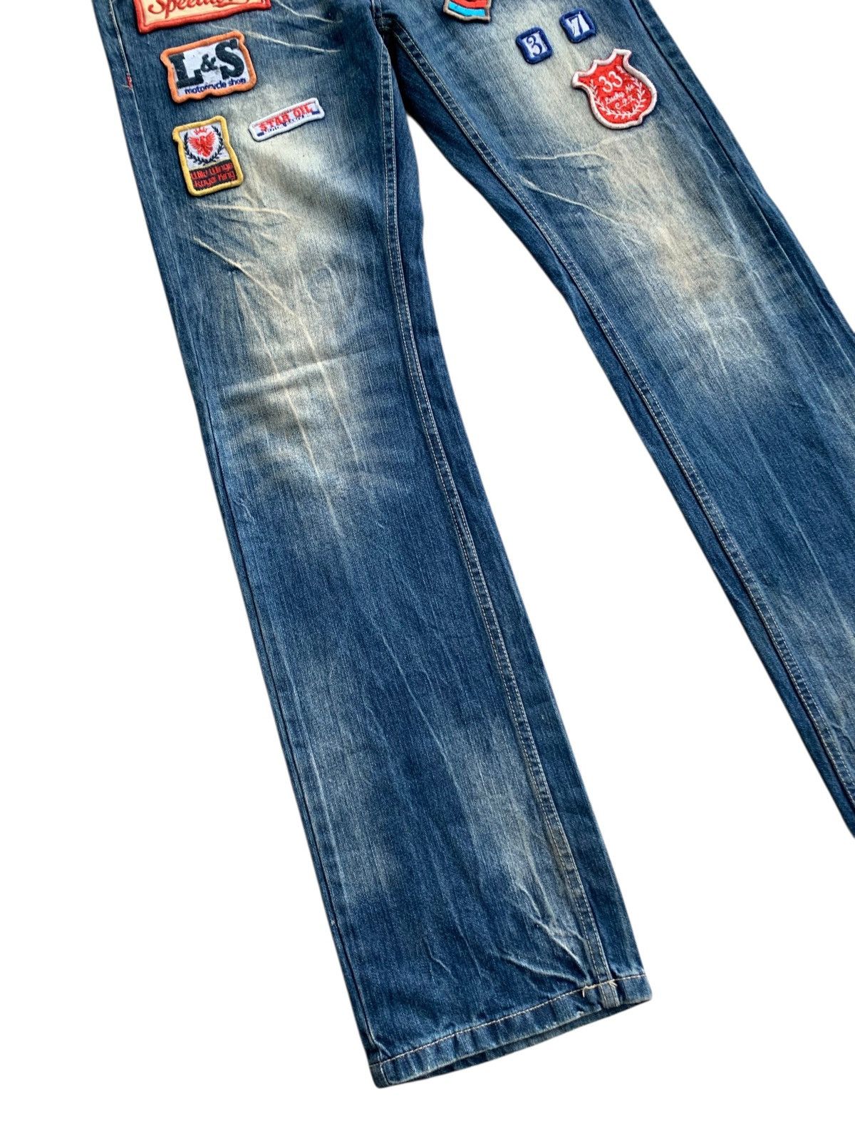If Six Was Nine Vintage Lucky Store Patches Avant Garde Jeans 🇯🇵 Size US 34 / EU 50 - 5 Thumbnail