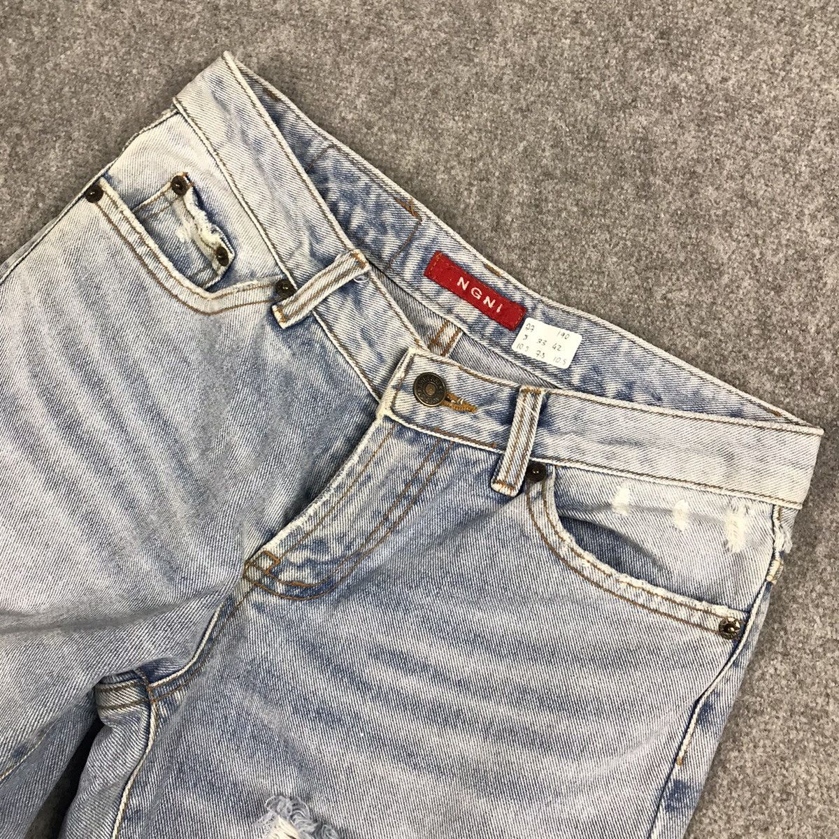 If Six Was Nine × Japanese Brand Flare Jeans boot cut distressed denim Ngni brand japan pants Size 27" / US 4 / IT 40 - 7 Thumbnail