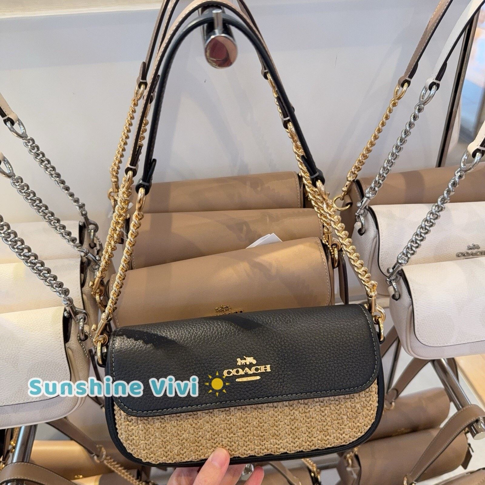 Coach NWT Coach Hailey Flap Bag Crossbody Handbag CAN69 Black Size ONE SIZE - 1 Thumbnail