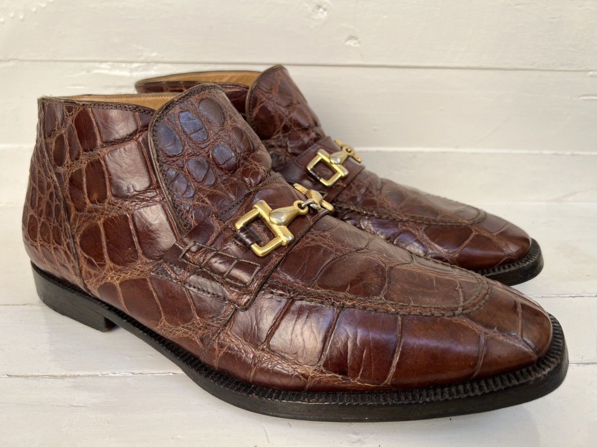 Mauri MAURI M Collection Horsebit Red Genuine Alligator Men’s Boot Size US 10 / EU 43 - 1 Thumbnail
