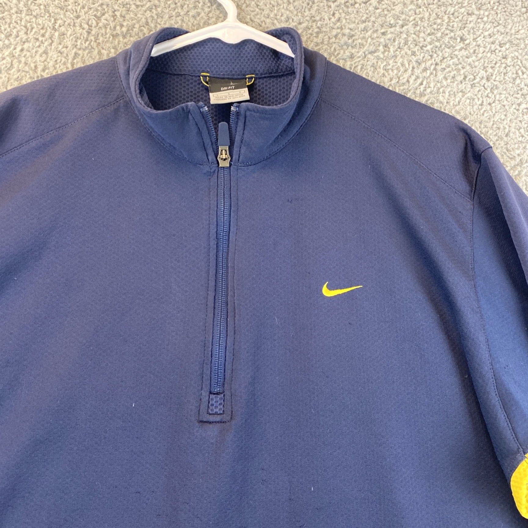 Nike NIKE Women's Blue Quarter Zip Long Sleeve Pullover Sweater Size L Size L / US 10 / IT 46 - 2 Thumbnail