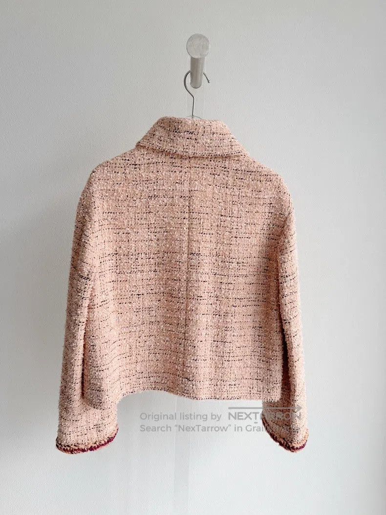 Chanel Chanel 21P orange pink burgundy tweed coat Size XXS / US 00 / IT 34 - 2 Thumbnail