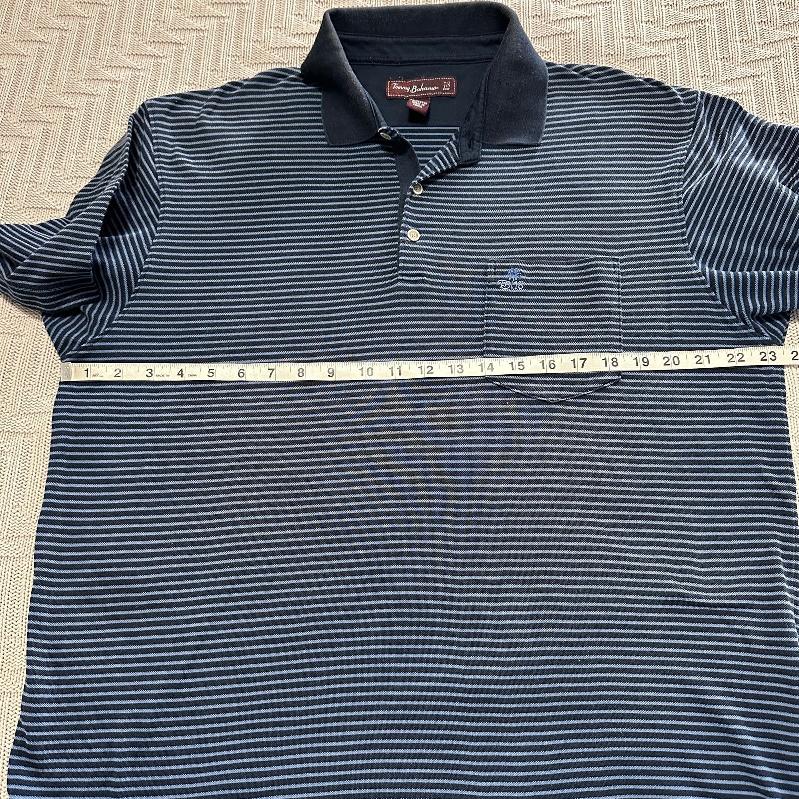 Tommy Bahama Tommy Bahama navy striped polo Size US L / EU 52-54 / 3 - 5 Thumbnail