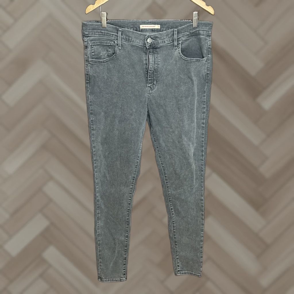 Levi's Levi's Womens Jeans Denim High Rise Super Skinny Gray 720 Size 32 x 29 Size 24" / US 00 / IT 34 - 1 Thumbnail
