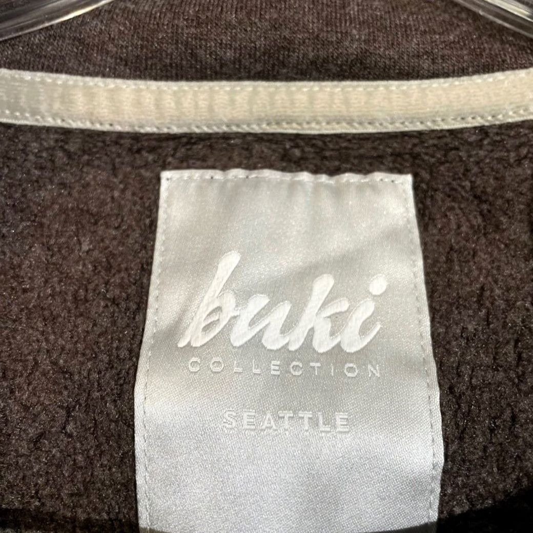 Vintage Buki Seattle Brown Quarter Zip Tech Pullover Sweater Womens Large Shirt Size L / US 10 / IT 46 - 3 Thumbnail
