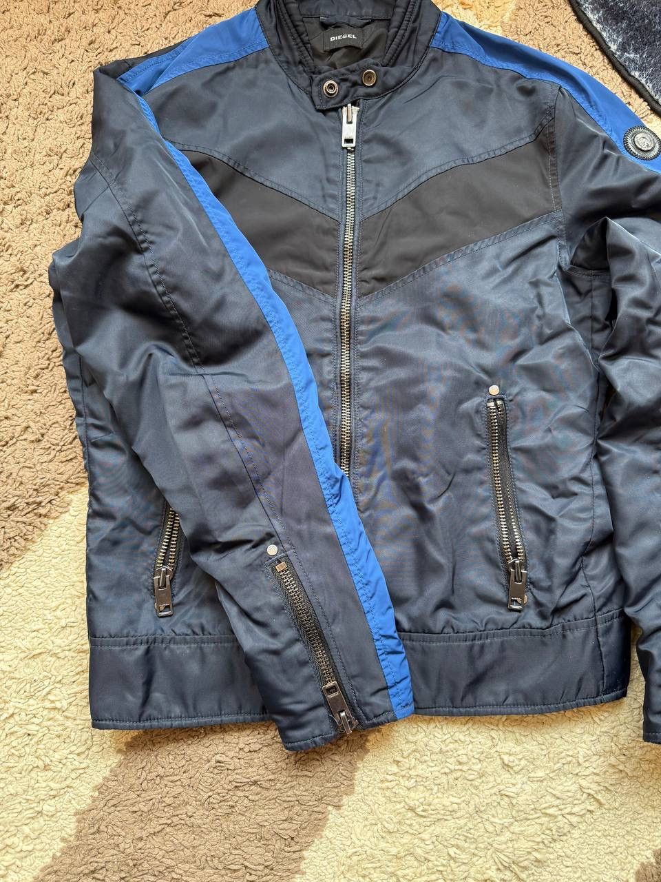 Diesel Diesel Flying Cougar Jacket Light Dark Blue Nylon Bomber Size US S / EU 44-46 / 1 - 6 Thumbnail