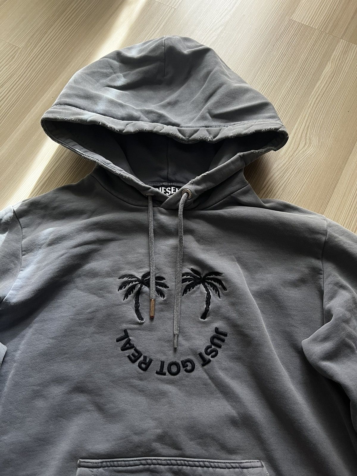 Diesel Crazy Distressed Diesel Gray Hoodie Big Logo Y2K Size US M / EU 48-50 / 2 - 7 Thumbnail