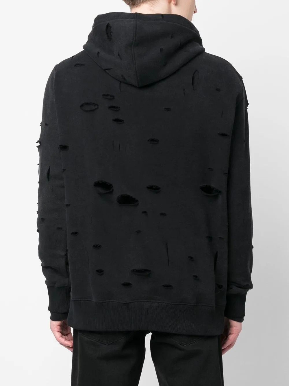 Givenchy Washed Black Double Layer Cut-Out Logo Hoodie Size US S / EU 44-46 / 1 - 4 Thumbnail